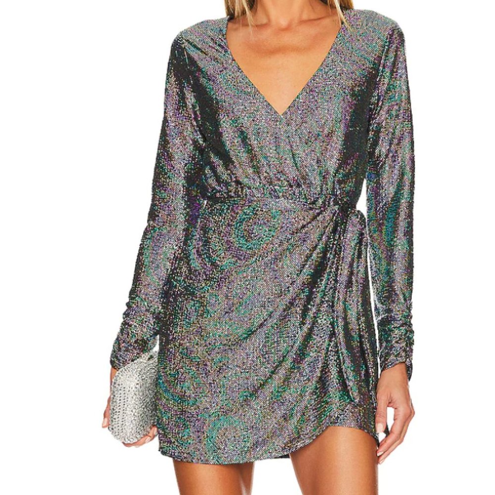 Show Me Your Mumu Kimora Mini Dress in Black Cosmo